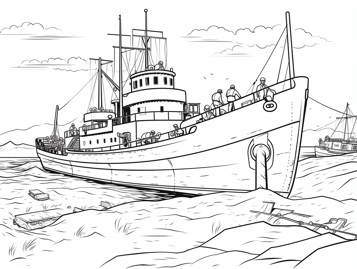 D Day Coloring Fun - Coloring Page