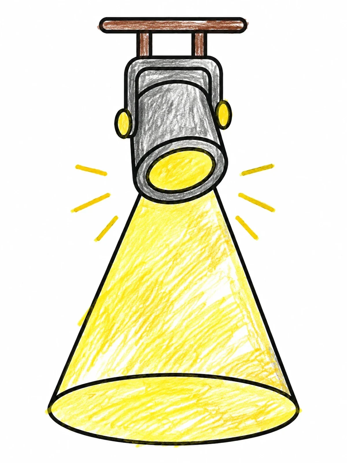 Colored example of the Shining Stage Spotlight coloring page