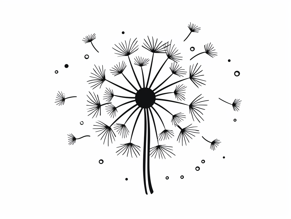 Dandelion Coloring Fun - Coloring Page