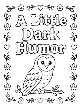 Free printable Cute Barn Owl With Floral Border coloring page