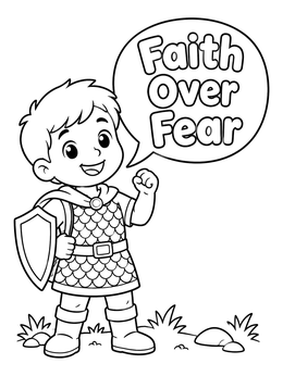 Free printable Brave Boy In Armor coloring page