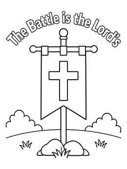 Free printable Faithful Camp Banner In Field coloring page