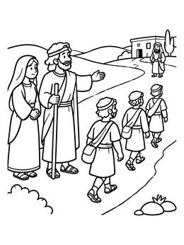 Free printable David Sending Messengers To Nabal coloring page