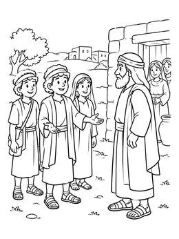 Free printable David's Messengers Speaking With Nabal coloring page