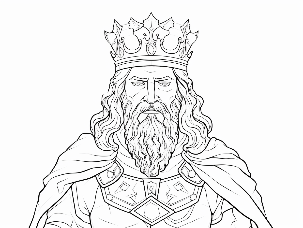Dazzling King Coloring Sheet - Coloring Page