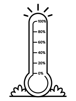 Free printable Savings Thermometer Goal Tracker coloring page