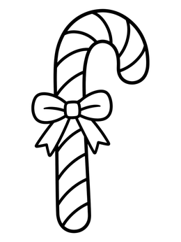 A striped peppermint treat on this cute december coloring page.