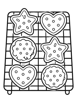 Free printable Decorated Cookies On Cooling Rack coloring page
