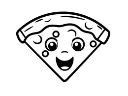 Pizza: Cheesy Slice With A Big Grin