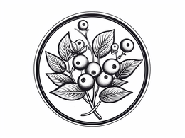 Playful Blueberry Image To Color - Coloring Page