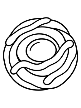 Free printable Danish Pastry Swirl With Icing coloring page