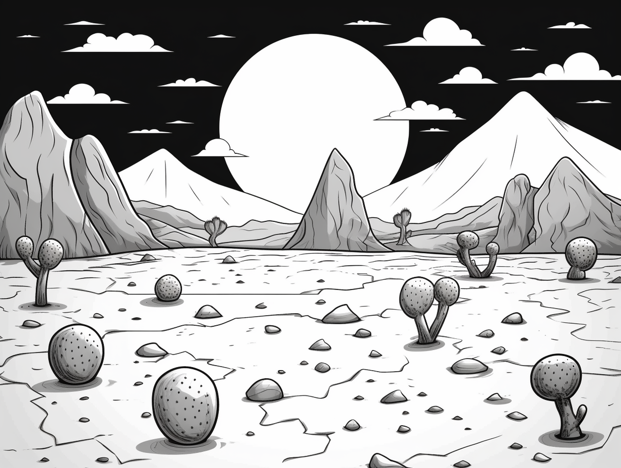 Desert Oasis Coloring Page - Coloring Page