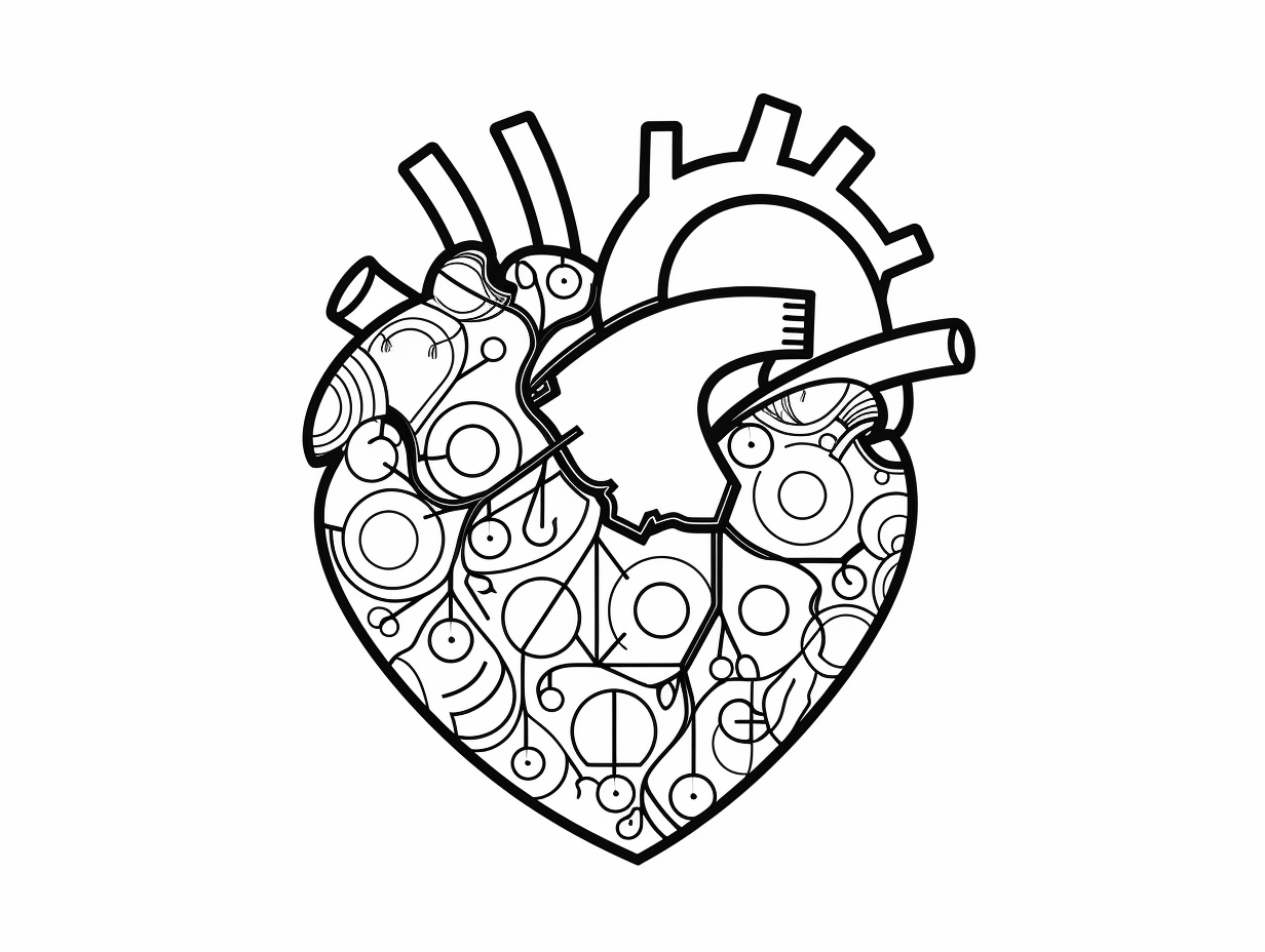 Detailed Heart Coloring Page - Coloring Page