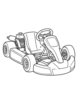 Free printable Detailed Racing Go Kart coloring page