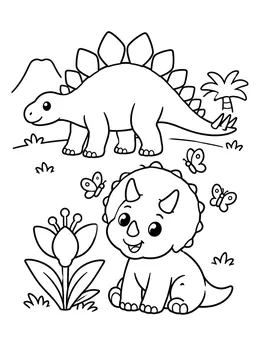 Dinosaur Coloring Book cover page