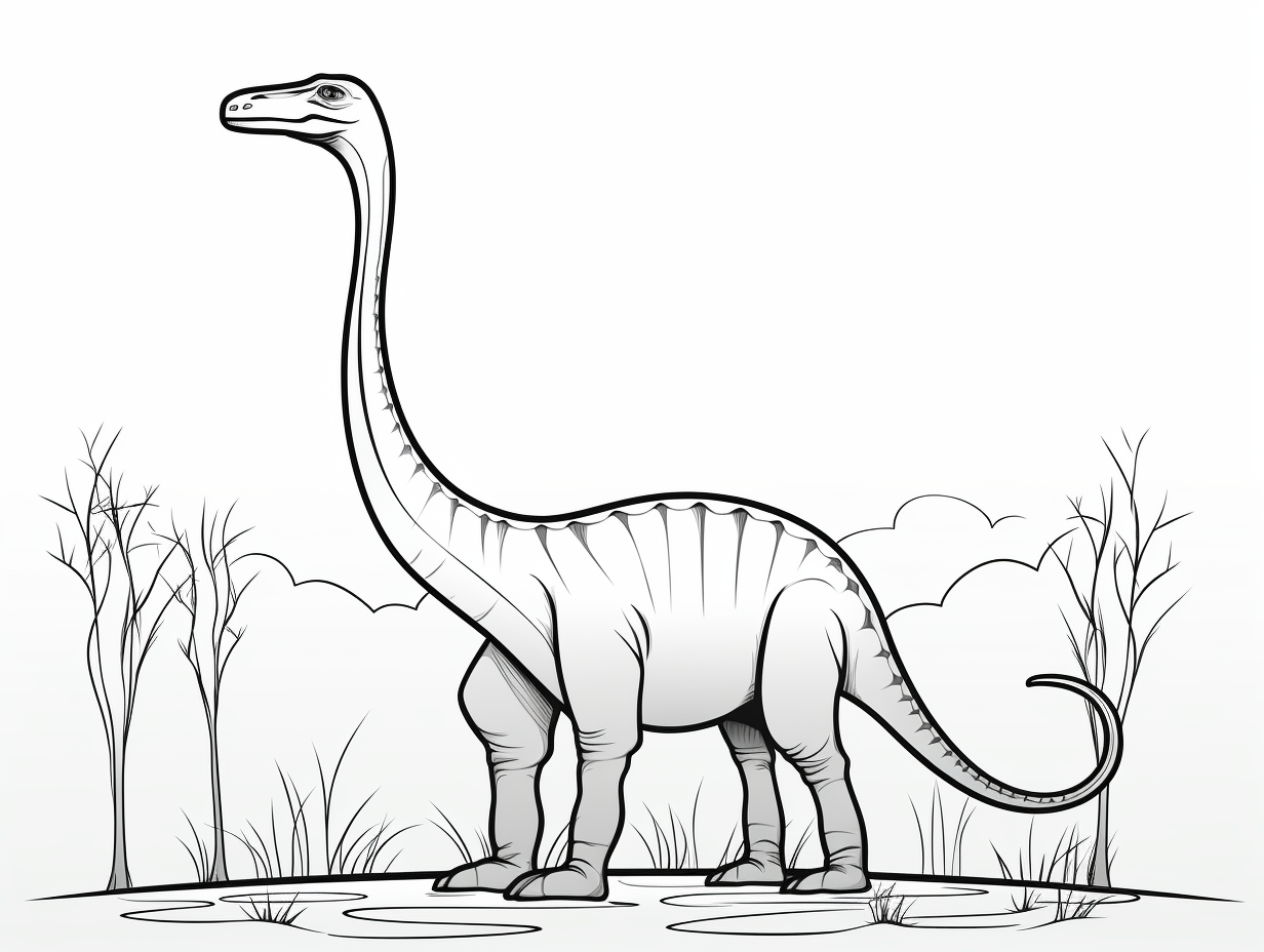 Dinosaur Enthusiasts: Brachiosaurus Coloring - Coloring Page