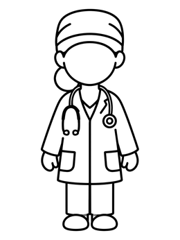 Free printable Doctor Blank Face Template coloring page