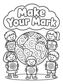 Free printable Make Your Mark Around The World coloring page