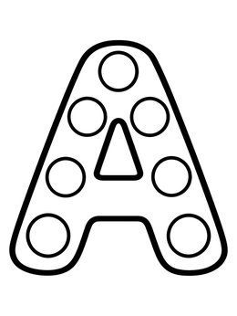 Free printable Dot Marker Capital Letter A coloring page