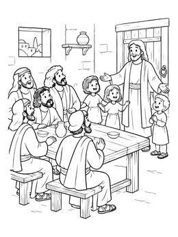 Free printable Jesus Appears To The Disciples coloring page