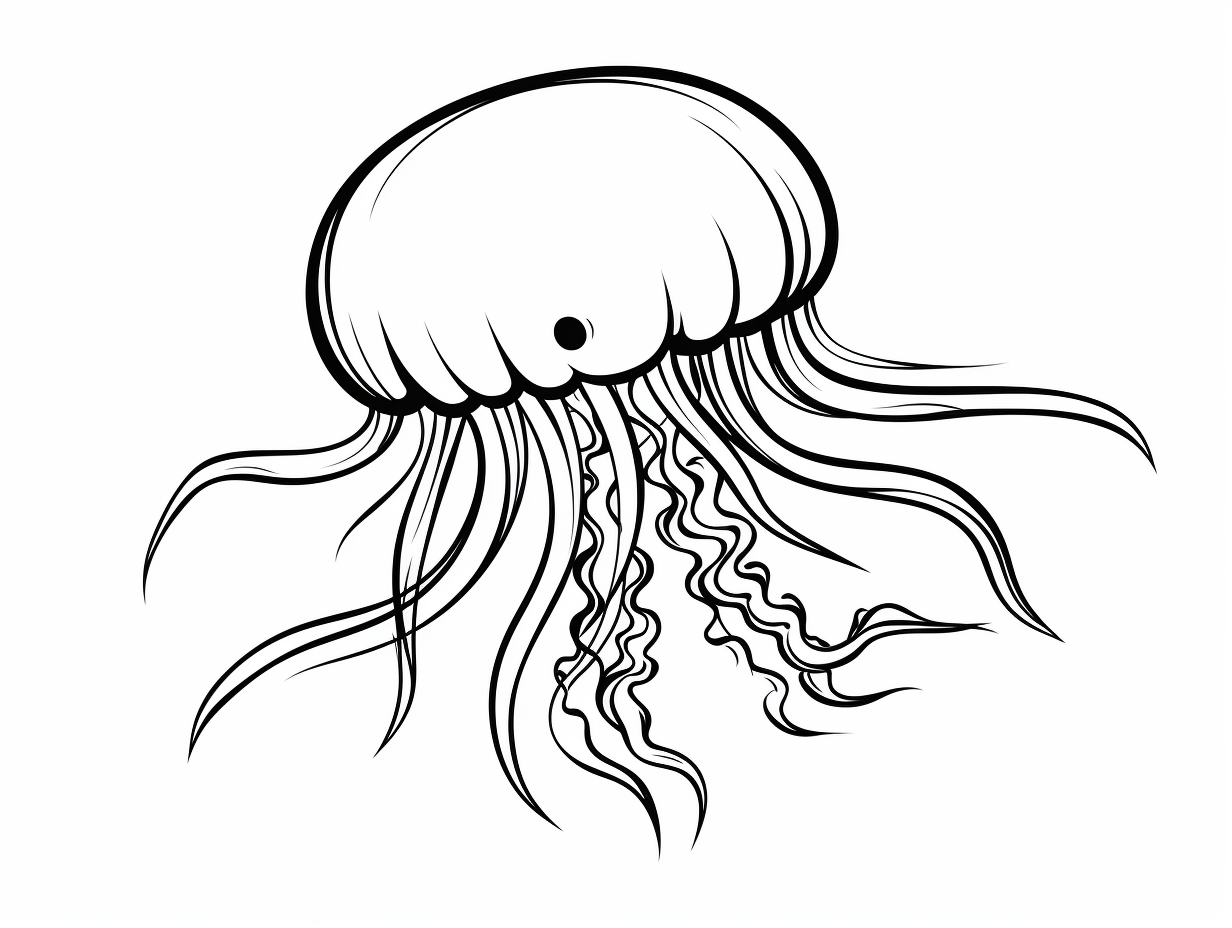 Downloadable Jellyfish Coloring Page - Coloring Page