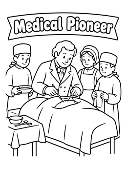 Free printable Dr Daniel Hale Williams Performing Surgery coloring page