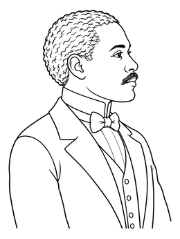 Free printable Dr. Daniel Hale Williams Profile Portrait coloring page
