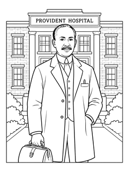 Free printable Dr. Daniel Hale Williams At Provident Hospital coloring page