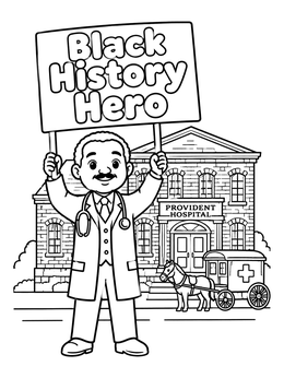 Free printable Dr. Daniel Hale Williams At Provident Hospital coloring page