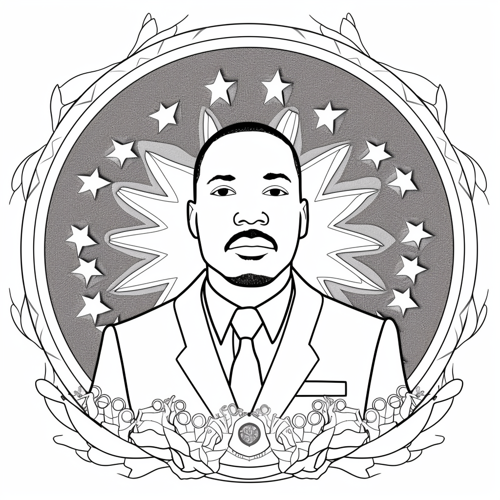 Dr. Martin Luther King Jr. Coloring - Coloring Page