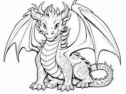 Dragon Coloring Book for Adults cover page