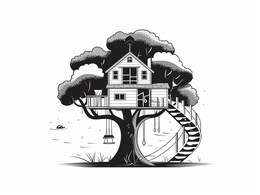 Fun Tree-House Coloring Sheet - Coloring Page