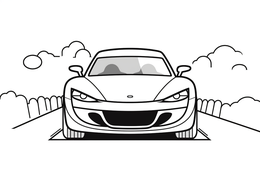 Drift Car Coloring Page For Download - Coloring Page