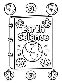 Free printable Earth Science Notebook Binder Cover coloring page
