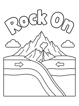 Free printable Tectonic Plate Collision Diagram coloring page