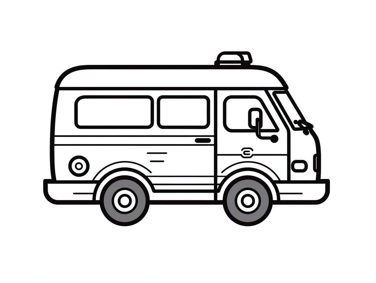 Easy Ambulance Coloring Page Coloring Page