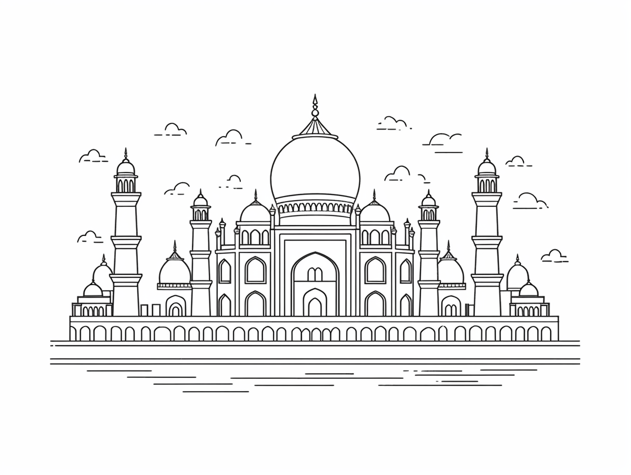 Easy Castle Coloring Page - Coloring Page