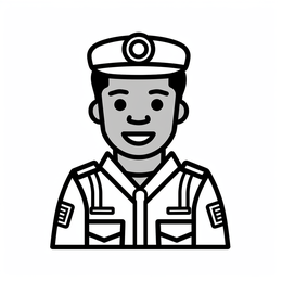 Happy First Responder Coloring Page - Coloring Page