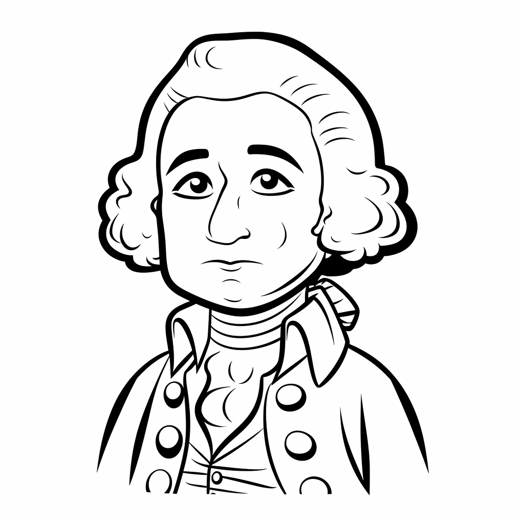 Easy George Washington Coloring Page - Coloring Page