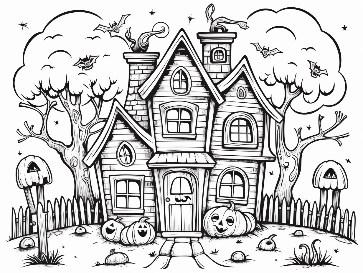 Easy Halloween Coloring Page - Coloring Page