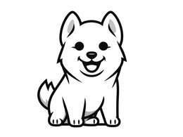 Shiba Inu Picture For Coloring - Coloring Page