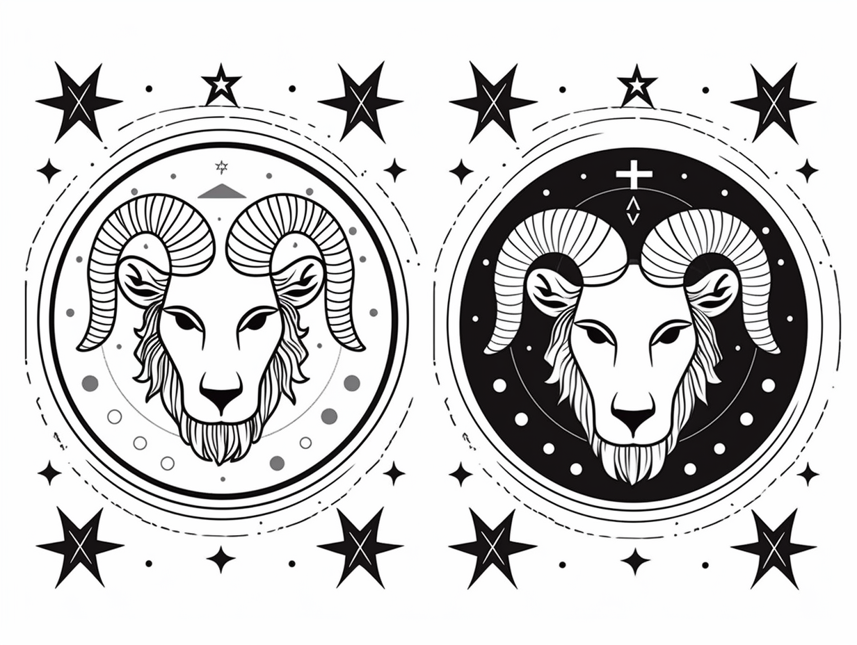 Easy Zodiac Sign Coloring Adventure - Coloring Page