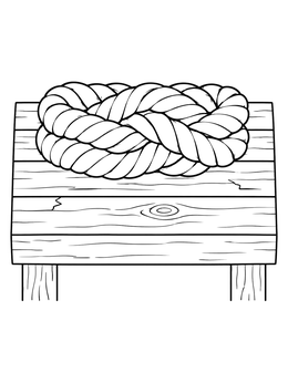 Free printable Braided Cord Of Three Strands coloring page