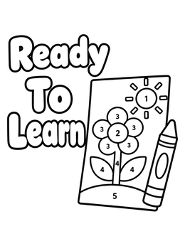 Free printable Ready To Learn Activity Sheet coloring page