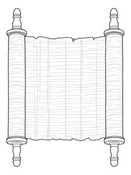 An ancient papyrus scroll on this Egypt coloring page.