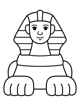 Free printable Cute Great Sphinx Of Giza coloring page