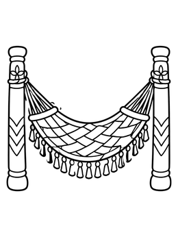 Free printable Salvadoran Woven Hammock coloring page