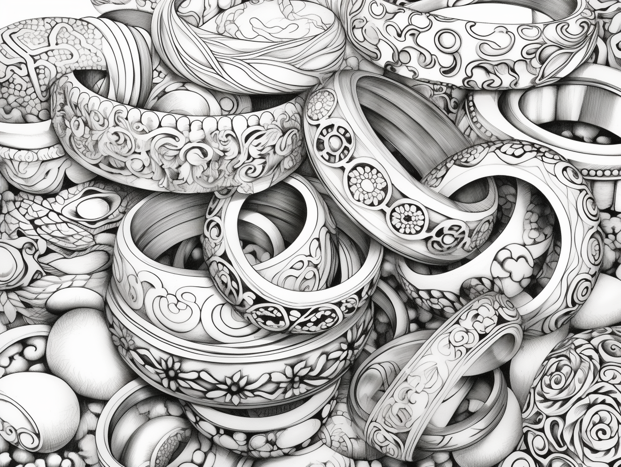 Elegant Ring Coloring Pages - Coloring Page