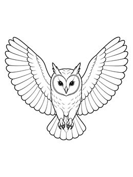 Free printable Elf Owl Gliding In Flight coloring page