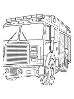 Free printable Heavy Rescue Squad Fire Truck coloring page